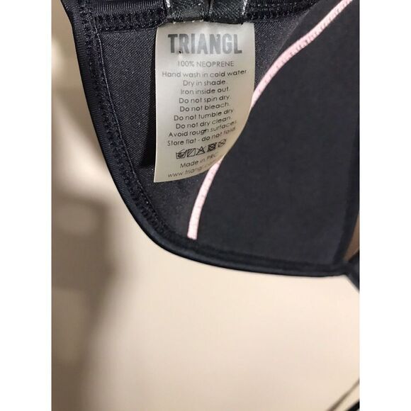 Triangl Brand Neoprene Swimsuit Bikini Set  Bathingsuit LG Top/MED Bottom Pink - Picture 12 of 14